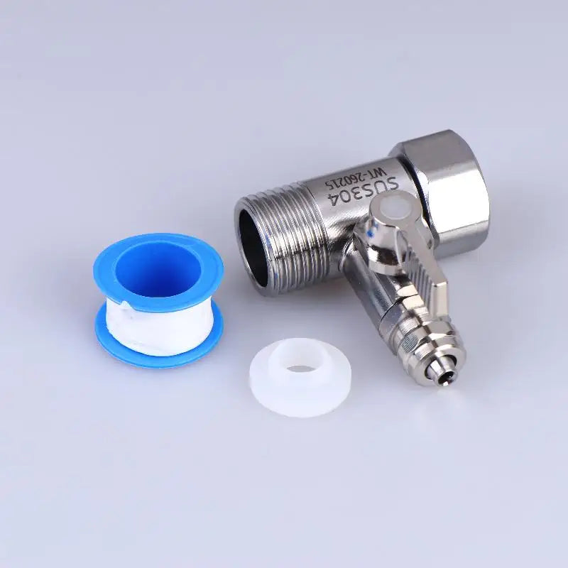 1 Set Tap Tee B Cold Hot Water Pipes Home Accessories 1/2" To 1/4"3/8" With Shut-Off Ball Valve RO Feed Water Adapter